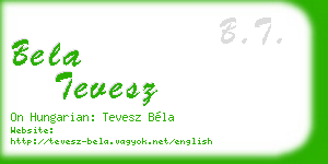 bela tevesz business card