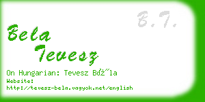 bela tevesz business card